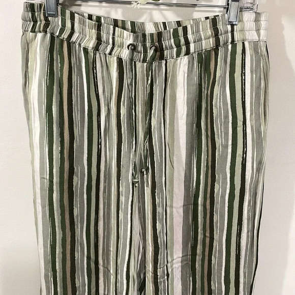 Max Jeans Soft Wide Striped Elastic Waistband Boho Pants M - Picture 2 of 15